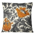 thumbnail image 2 of S4Sassy Decorative White Cushion Cover Throw Floral Print Square Pillow Case -14 x 14 Inches, 2 of 4
