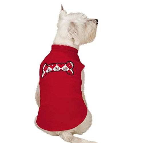 Zack & Zoey Sweet Scottie Fleece Vest, X-Large, Red