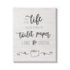 Stupell Industries Life Like Toilet Paper Roll Long and Useful Phrase, 30 x 40, Design by Natalie Carpentieri