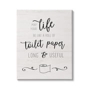 Stupell Industries Life Like Toilet Paper Roll Long and Useful Phrase, 30 x 40, Design by Natalie Carpentieri