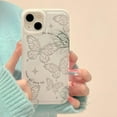 thumbnail image 6 of Glitter Butterfly Phone Case Compatible with iPhone 13 Pro, Korea Cute Bling Hollow Butterfly Phone Cover for Women Girls, 6 of 12
