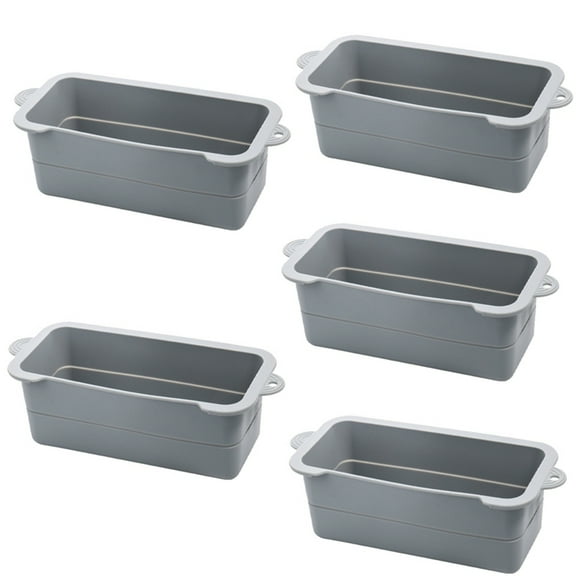 Gray Silicone Grease Cup Liner, Reusable Catcher Liner BBQ Pan, Drip Tray