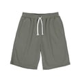 thumbnail image 6 of ADSSDQ Mens Shorts Summer Casual Waffle Knit Drawstring Elastic Waist Comfy Short with Pockets Beach Vacation Gray L, 6 of 7