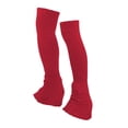 thumbnail image 3 of Calentadores de piernas de para patinaje, calcetines largos y suaves de tejido térmico, calcetines sin pies para patinaje, ideales para deportes rojo, 3 of 7