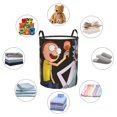 thumbnail image 6 of Rick And Morty Laundry Basket Circular Laundry Hamper Dirty Clothes Storage Bucket Toy Organizer With Handles For Bedroom Bathroom College Dorm Medium, 6 of 8