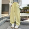 thumbnail image 2 of Otqutp Wide Leg Sweatpants for Teen Girls High Waisted Baggy Sweat Pants Y2K Preppy Fall Winter Warm Athletic Joggers, 2 of 9