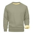 thumbnail image 4 of FchengtaiS Men's Sherpa Lined Sweatshirts Fleece Pullover Basic Tops Winter Warm Crewneck Sweatshirt Solid Color Long Sleeve Underwear, 4 of 4