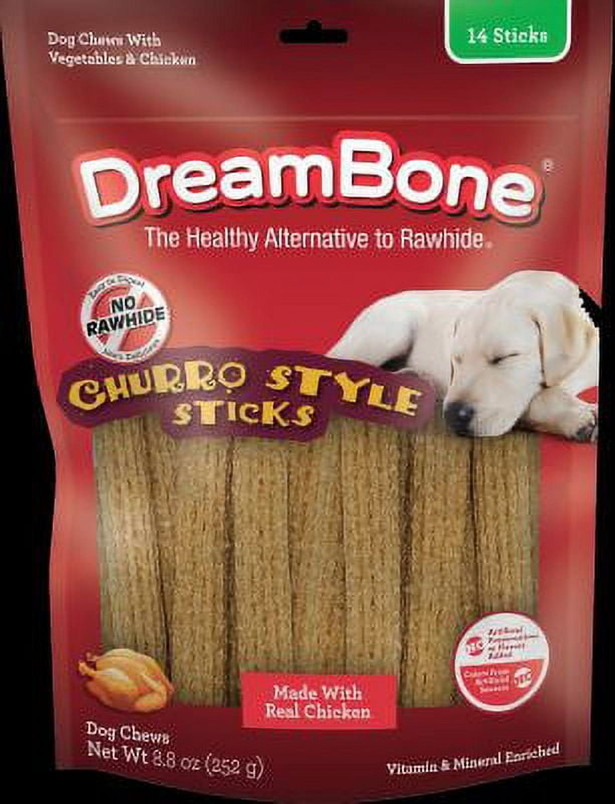 (2 pack) DreamBone Churro-Style Sticks Made with Real Chicken, Rawhide-Free Chews for Dogs, 14 Count