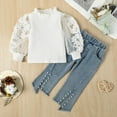 thumbnail image 2 of Sngxgn Children's Place baby-girls And Toddler 2 Piece Outfit, Long Sleeve Top and Pant Set(White,120), 2 of 7