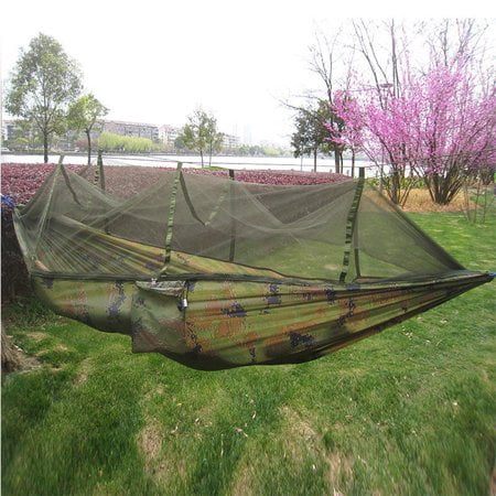 TOPINCN Double Person Camping Hammock With Mosquito Net for Outdoor Garden Jungle,Camping Tent Hammock,Hammock with Mosquito
