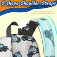 thumbnail image 5 of Police and Light Red Pattern 17" Waterproof Oxford School Backpacks for Teens, S-Shape Padded Straps, for School, Travel, Hiking, Camping, 5 of 5