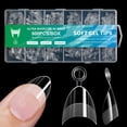 thumbnail image 1 of Dsseng 600 Pcs/Set Soft Gels Tips Press On Nail Short Half Cover Tips Clear Nail Tips False Nails Tips for Nail Salons, 1 of 17