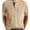 Apricot, variant on Mens Fashion Henley Shirts Long Sleeve Button Cotton T-Shirt with Pocket