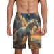 thumbnail image 1 of Balery Starry Sky White Horse Pantalones cortos de pijama de punto de algodón para hombre con cinturilla y bolsillos-X-Large, 1 of 6