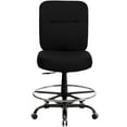 thumbnail image 5 of Flash Furniture HERCULES Series Big & Tall 400 lb. Rated Black Fabric Ergonomic Drafting Chair with Rectangular Back, 5 of 5