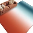 thumbnail image 2 of Gradient Orange Blue 8x10 Area Rug for Living Room Sectional Sofa, Modern Abstract Minimalist Ocean Beach Washable Non Slip Large Rectangle Area Rug, 2 of 9