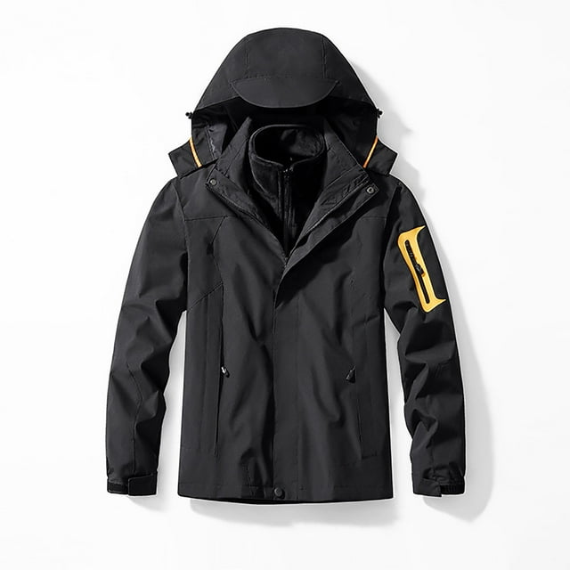 Qertyioot Plus Size Coat for Womens,Sprinting Suit Removable Three In One Or Two Piece Outdoor Ski Riding Suit Hooded Warm