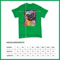 thumbnail image 5 of Tee Hunt Cute Pug Puppy T-Shirt Dean Russo Colorful Neon Mosaic Dog Men's Tee, Green, Small, 5 of 5