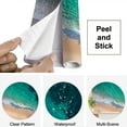 thumbnail image 4 of Peel and Stick Wallpaper Waterproof Clean ocean waves breaking white sand beach turquoise emerald coloured Wall Mural Decor Self Adhesive and Removable 69in x 98in, 4 of 8