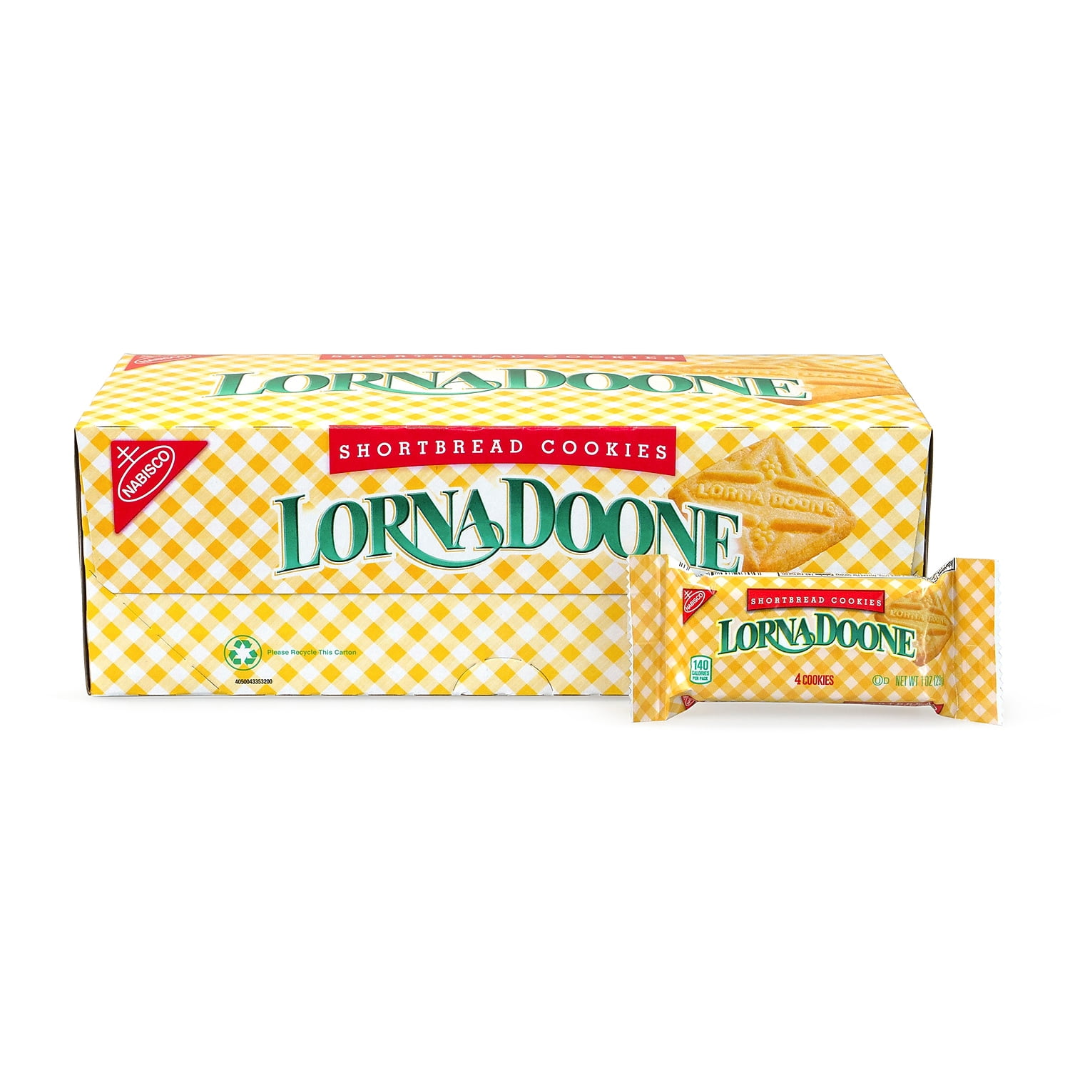 Nabisco® Lorna Doone Shortbread Cookies 1 oz Packet 120 Packets/Box, 4 Boxes/Carton