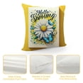 thumbnail image 4 of GOSMITH  Hello Spring Lumbar Decorative Rectangle Pillow Cover, Daisy Flower Yellow Porch Patio Outdoor Pillowcase, Floral Butterfly Seasonal Sofa Couch Cushion Case Home Decor, 4 of 5