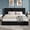 Black, variant on SHA CERLIN Full Size Bed Frame, Velvet Upholstered Platform Bed, Vertical Channel Tufted Adjustable Headboard, Low Profile Bed Frame, No Box Spring Needed, Easy Assembly, White