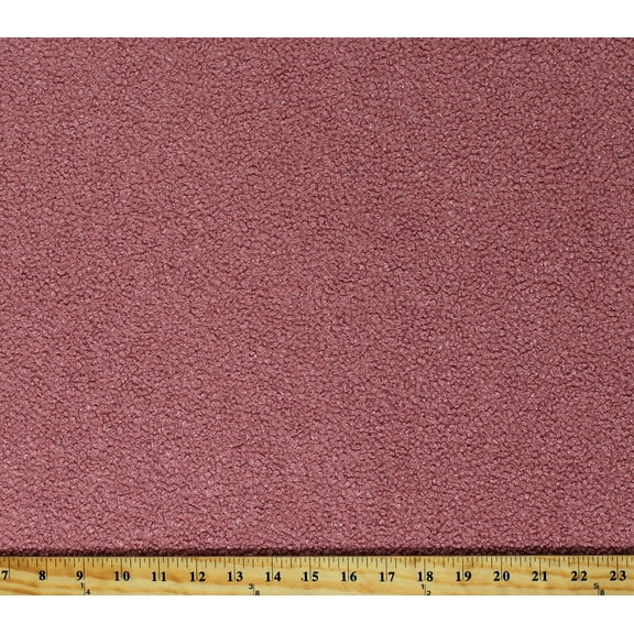 Poodlecloth Knit Textured with Plain Reverse Mauve Pink Fabric by the Yard (4247M-4G)(128383-5)
