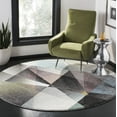 thumbnail image 2 of SAFAVIEH Porcello Jayme Geometric Area Rug, Grey/Multi, 4' x 4' Round, 2 of 7