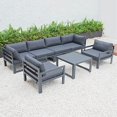 thumbnail image 1 of Juego de mesa de centro y sillón para patio de 7 piezas Chelsea de LeisureMod Aluminio negro con cojines LeisureMod CSTARBL-7BL, 1 of 2
