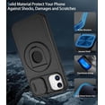 thumbnail image 4 of for iPhone 11 Case Magnetic, iPhone XR Case[Compatible with Magsafe], Built-in Slide Camera Cover Shockproof Heavy Duty Protective Kickstand Phone Case for iPhone 11/XR 6.1", Black, 4 of 17