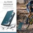 thumbnail image 5 of Wallet Case for iPhone 13 Mini 5.4 inch, Premium PU Leather Case Vintage Matte Wallet Flip Cover [Card Slots] [Magnetic Closure] Stand Function Folio Shockproof Full Protection - Blue, 5 of 16