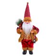 thumbnail image 2 of SUSUchens Muñeco de Papá Noel navideño hecho a mano con forma de Papá Noel de pie sosteniendo regalos, figura colgante para árbol de Navidad para la mesa de la oficina en casa, decoración de fiesta, 2 of 8