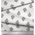 thumbnail image 2 of Soimoi Polyester Crepe Fabric Floral Block Decor Fabric Printed Yard 42 Inch Wide, 2 of 5