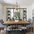 thumbnail image 6 of Zevni 8-Light Brass Gold Island Chandelier, Black Hanging Pendant Light, Modern Farmhouse Hanging Light for Dining Room, 6 of 6