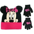 thumbnail image 1 of Disney Minnie Mouse Girls Winter Hat and Gloves Cold Weather Set, Age 4-8, 1 of 6