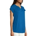 Hanes Women's ShortSleeve Peasant Henley Tee