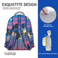 thumbnail image 5 of Hawaii Tropical Wind Palm Leaves Backpack: Perfect Gift for Students, Durable Lightweight Laptop Daypack for High School College, Large Capacity Bookbag for Campus Commute, 5 of 6