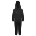 thumbnail image 4 of Sholeno Kids Boys Girls Solid Color SweatSuit Sports Warm Outfit Long Sleeves Hooded Hoodie Black 110, 4 of 9