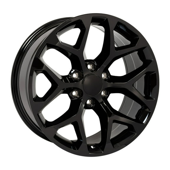 OE Wheels CV98 22x9" Black Snowflake Wheel for 99-18 Chevy Silverado 1500