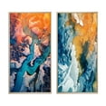 thumbnail image 2 of Designart "Majestic Aerial View Arctic Rivers and Icebergs V" Glacier Framed Wall Art Set Of 2 - Country Blue Frame Gallery Set For Office Decor, 2 of 6