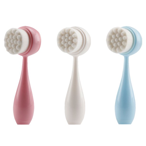 EeaseMX Cepillo de limpieza facial manual de 3 piezas, cepillo de limpieza facial, cepillo de masaje facial