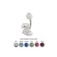 thumbnail image 1 of Snake Belly Ring with CZ Jewels for Eyes, 1 of 1