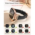 thumbnail image 2 of Correa de reloj Minyee Leather compatible con Fitbit Versa 4/3/Sense, 2 of 6