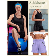 NELEUS Womens Tight Fitting Base Layer Dry Fit Tank Top 3 Pack,Black,US Size XL