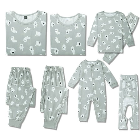 

Family Matching Pajamas Sets Halloween Pjs Sleepwear For Family Parent-Child Nightwear Sets Long Sleeve Shirts Tops + Pants