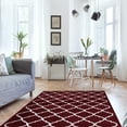 thumbnail image 2 of SUSSEXHOME Beatrice Collection 5'x7' Red&White Area Rug, Extra Soft and Comfy Carpet, Area Rugs for Kitchen, Living Room Rug, Runner Rug, Indoor Rugs for Bedroom, Machine Rug, Area Rug, 2 of 7