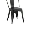 thumbnail image 6 of Matte Black Industrial Metal Dining Chairs 18 Inch Seat Height Stackable, Set of 2, 6 of 6