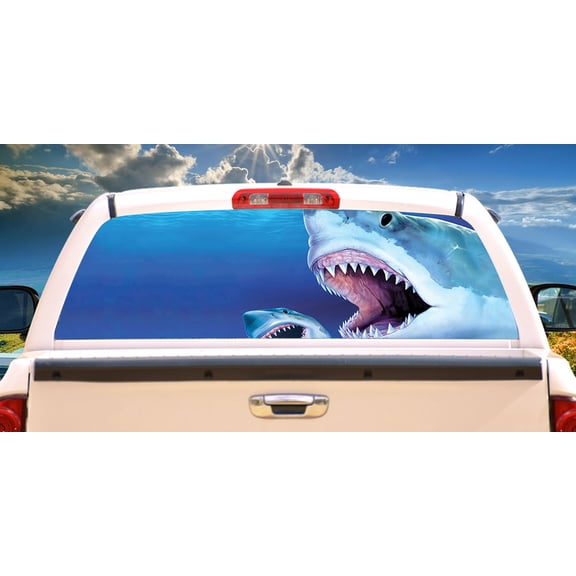 Great Whites Rear Window Graphic | HD Truck & Car Back Window Graphic SignMission
