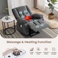 thumbnail image 2 of JMYMRY Power Lift Recliner Chair, Classic Manual Recliner Chair with Overstuffed Arms and Back, Manual Single Sofa with Cup Holders,Grey, 2 of 8