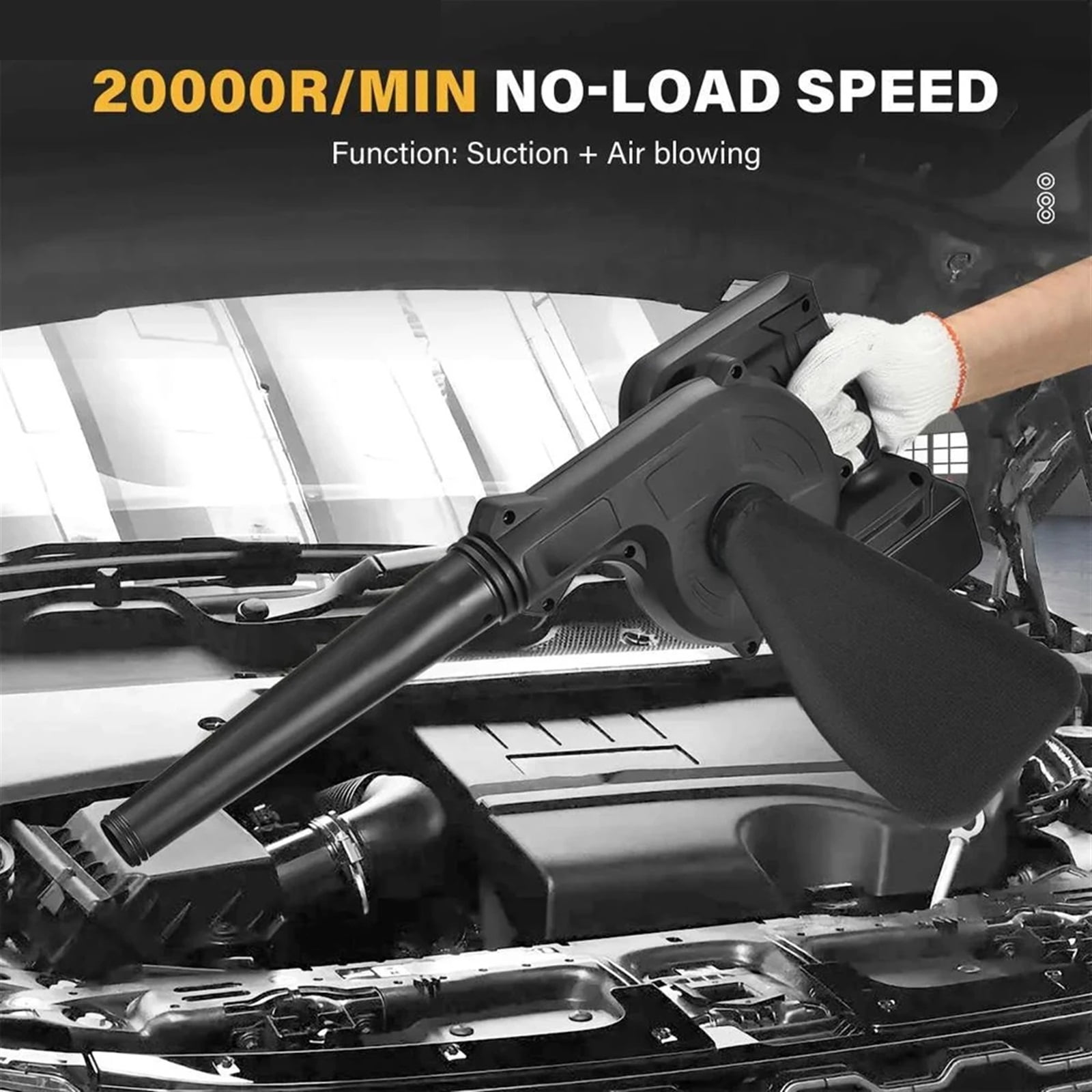 Cordless Leaf Blower High Power Rechargeable Vacuum Cleaner Air Blowing Adjustable Speed Garden Lawn Dust Cleaner
